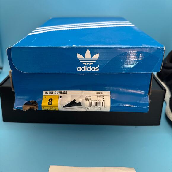 adidas Iniki Runner Core Black m8 w9.5 - Picture 8 of 15